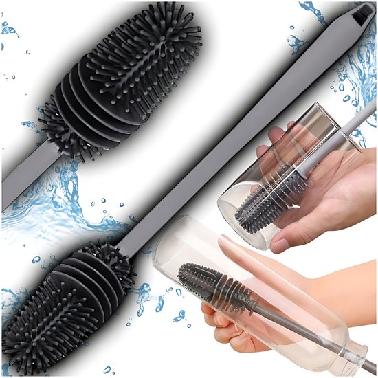 Siliconen Borstel - Keuken - 31 cm - Grijs