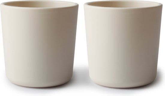 Siliconen drinkbeker - Mushie - BPA vrij - Ivory wit- set 2 van Mushie