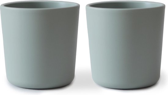 Siliconen drinkbeker - Mushie - BPA vrij - Sage blauw - set 2 van Mushie