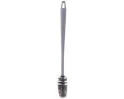 Siliconen flessenreinigingsborstel met lange steel, 28 cm babyflessenreiniger, waterfles, sportwaterfles, vaas, glaswerk, geschikt voor kleinere flesopeningen (3-pack)