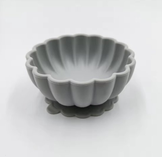 Siliconen Schelpen Bakje - Grijs - Met zuignap - Bakje - Schaaltjes - kinderservies - Kom - Baby - Kraamcadeau - Kind van $