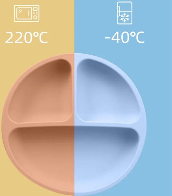 Siliconen Serviesset voor kinderen/baby | 6 delen | Roze van Little Indians