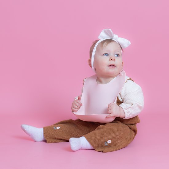 Siliconen Slabbetje Lalieloe - Slab - Roze - Met opvangbakje - Verstelbaar van Lalieloe