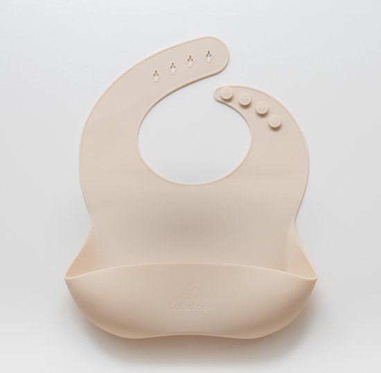 Siliconen Slabbetje Lalieloe - Slab - Zand - Met opvangbakje - Verstelbaar van Lalieloe