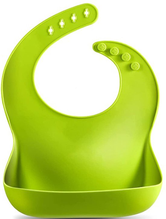 Siliconen slabbetje - Waterdicht met Opvangbakje - Groen van AkoaDa