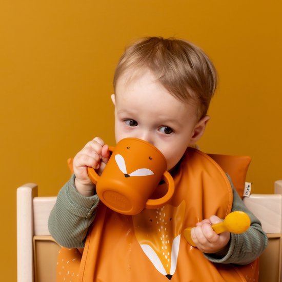 Siliconen tuitbeker - Mr. Fox - Sippy cup voor kinderen - Met grote Handvaten - 100% Food Grade Silicone van $