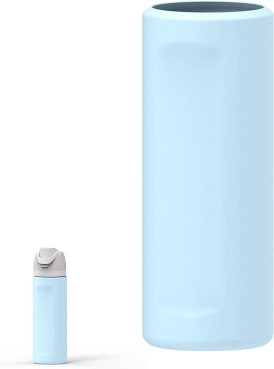 Siliconen Waterfleshoes Compatibel met 24oz Waterfles - Anti-Slip Beschermer - Blauw - Beschermhoes voor de Fles - Geschikt voor Owala FreeSip 24oz