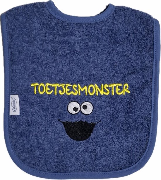 Silk blue slab met "Toetjesmonster" - blauw, blauwe, monstertje, toetjes, toetje, dessert, kraamcadeautje, cadeautje, blauw, blauwe van $