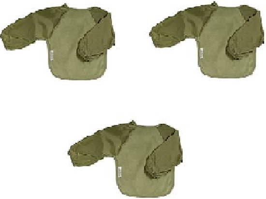 Silly Billyz Fleece small Longsleeve Bibs Olive 3 Stuks van Silly Billyz