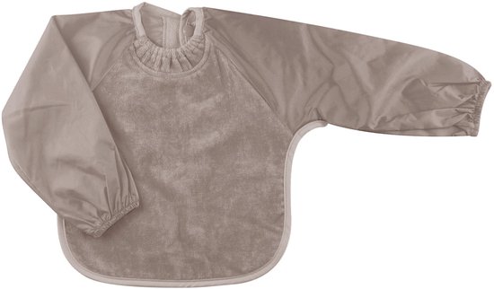 Silly Billyz Slabbetje – Towel Small - Lange Mouw - Taupe van Silly Billyz