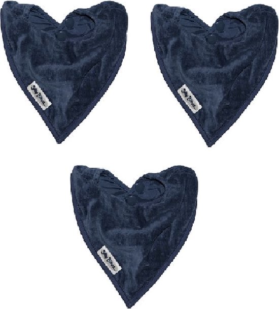 Silly Billyz Towel Bandana Bibs Navy 3 Stuks van Merkloos