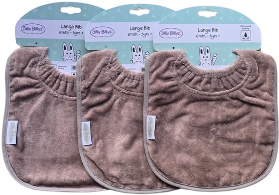 Silly Billyz Towel Large slab Taupe per 3 stuks van Merkloos
