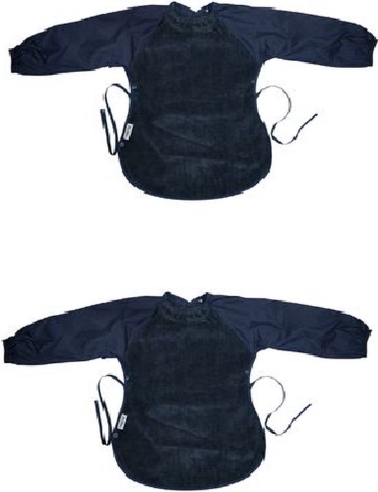 Silly Billyz Towel Messy eater Bibs Navy 2 Stuks van Silly Billyz