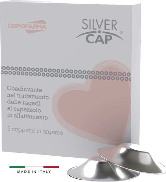 Silver Cap® - Tepelbeschermers - borstvoeding - voorkomen en genezen tepelkloven - natuurlijk en snelle verlichting bij pijnlijke tepels - one size van Difrax