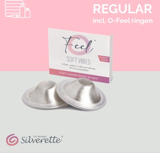 Silverette® Tepelkapjes - REGULAR + O-FEEL™ Ringen - Originele Zilveren Tepelhoedjes - Klinisch Getest - 925 Zilver van Silverette®