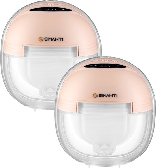 Simanti Elektrische Borstkolf - Draadloze Handsfree Borstkolf - 2 stuks - Borstpomp - Kolfapparaat - USB-C - BPA-vrij van Simanti