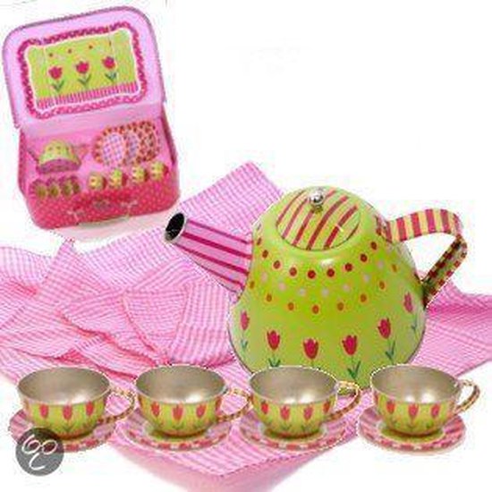 Simply for kids Metalen theeservies in koffertje van Simply for kids