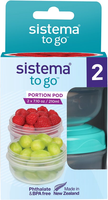 Sistema To Go set van 2 yoghurtpotjes Portion Pod 210ml van Merkloos