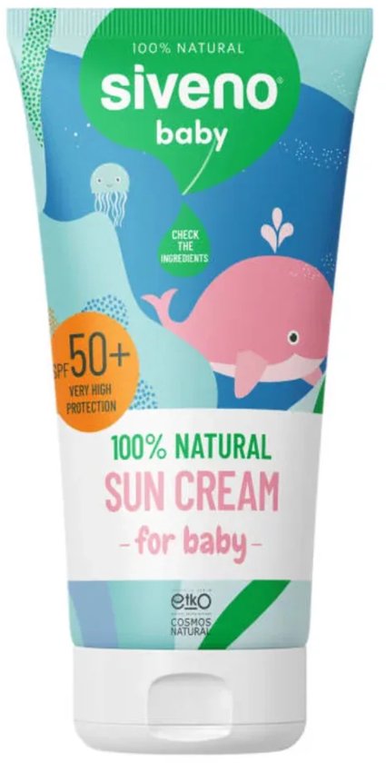 Siveno baby Zonnecreme - suncream- 100% natuurlijk van Merkloos