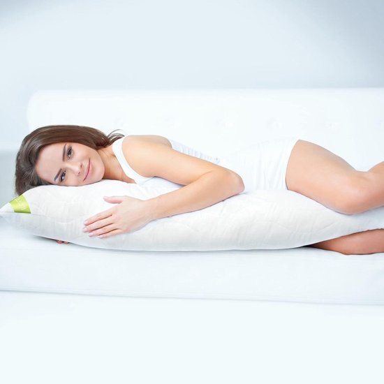 SK Zijslaapkussen 40x145 cm - Premium Body Pillow - Lichaamskussen voor zwangerschap - Microvezel - 1250 gram Lichaamskussen van SK