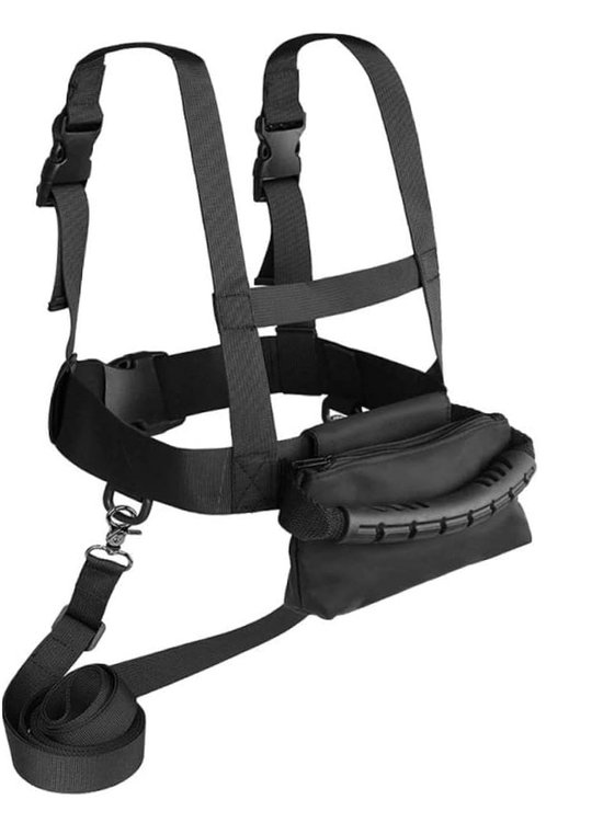 Skiharnas voor kinderen met tas - Skituigje kinderen - Ski-accessoires - Verstelbaar ski-schouderharnas - Voor kinderen en beginners Schaatsen, Skateboarden, Snowboarden, Skaten, Fietsen (zwart) van Eruinfang