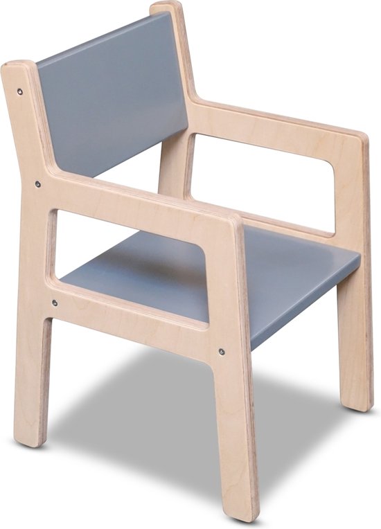 Skinnie houten kinderstoeltje 1-4 jaar - denim drift | toddie.nl van Toddie