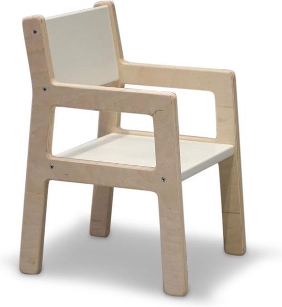 Skinnie houten kinderstoeltje 1-4 jaar - wit | toddie.nl van Merkloos