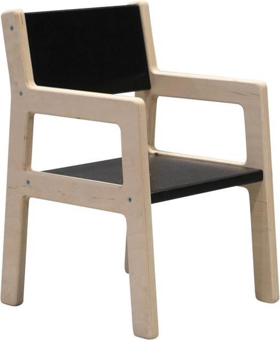 Skinnie houten kinderstoeltje 1-4 jaar - zwart | toddie.nl van Skinnie