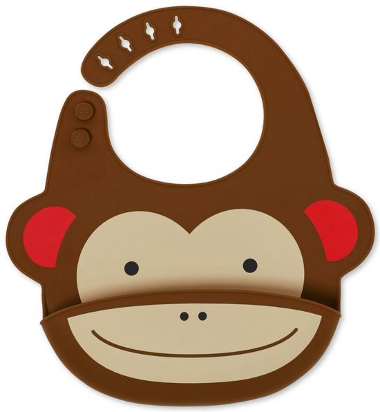 Skip Hop Zoo Fold & Go Siliconen Slabbetje - Monkey van Skip Hop