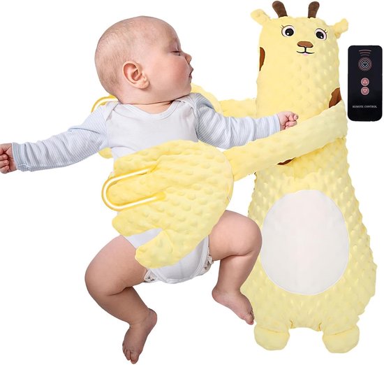 Slaap Knuffel - Rustgevend Kussen - Baby Slaap Helpen - Verwarmbare Bonen - 65 x 25 cm - Grijs