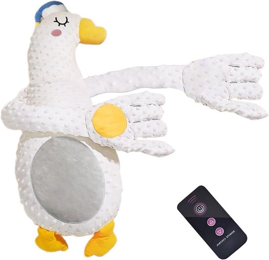Slaap Knuffel - Zachte Helper - Kind Geruststellen - Verstelbare Modi - 68x25 cm - Gans