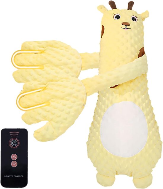 Slaaphulpspeeltje - Rustgevend speeltje - Slaap bevorderen - Verwarmbare hand - 28 cm - Grijs