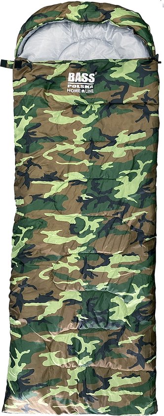 Slaapzak met capuchon, 2-in-1 kampeerquilt, camouflage van OEX
