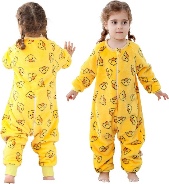 Slaapzak met Voeten - Trappelzak Baby - Warme Baby Nachtrust - Zacht Flanellen Materiaal - 25 Tog - Print Eendjes