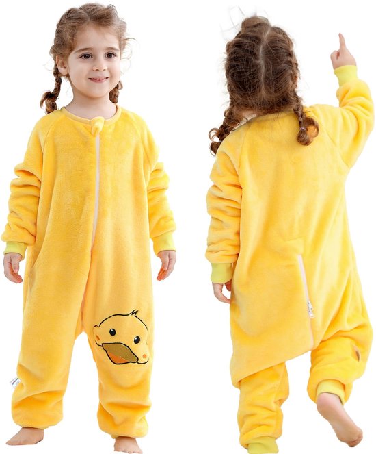Slaapzak met voeten - Winter pyjama - Warm slapen - Zacht flanel - 25 Tog - Ente van slaapzak-met-voeten
