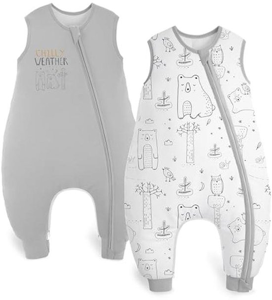 Slaapzak voor baby's met voeten en sokken, 1,5 - 2,5 TOG, comfortabele winterslaapzak voor jongens en meisjes van Merkloos