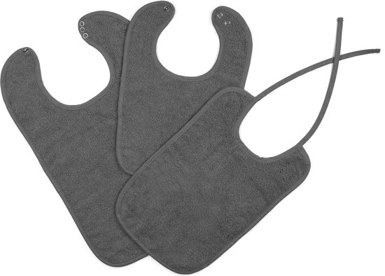Slab badstof met strikjes 21x38 antraciet 12 stuks IDS. van IDS