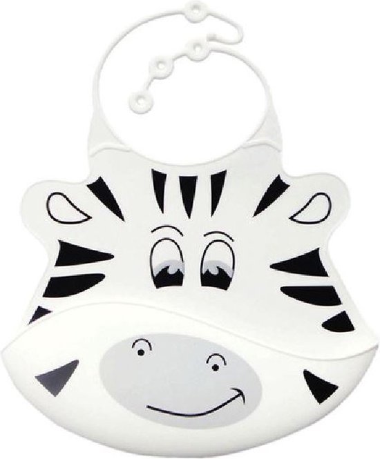 slab Zebra siliconen met opvangbakje van Mushie