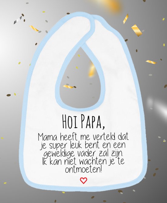 Slabbetje Blauw Hoi Papa van Noppies