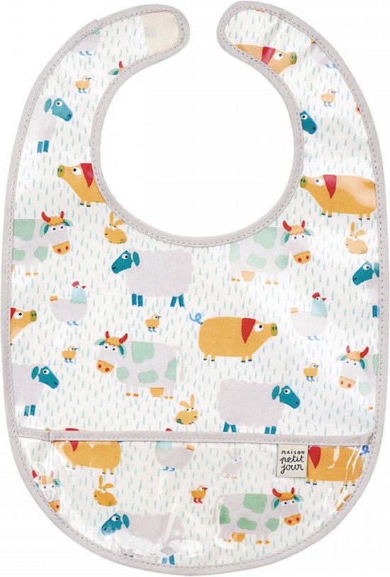 Slabbetje Boerderij 25/38 cm dieren van Funnies.