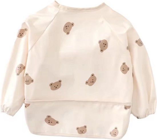 Slabbetje met mouwen - Teddy Beertjes - Peuter - Waterproof - 1,5 jaar - 4 jaar van Little Dutch