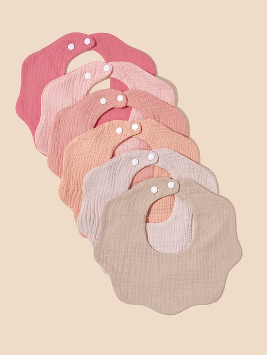 Slabbetjes - 6 Stuks - Slabbers - Katoen - Babyslabben Voor Kwijlen - Kwijldoekjes Voor Baby’s En Kinderen - Geschikt voor het voeden, wegvegen van kwijl en het beschermen van kleding - 27 X 27 cm
