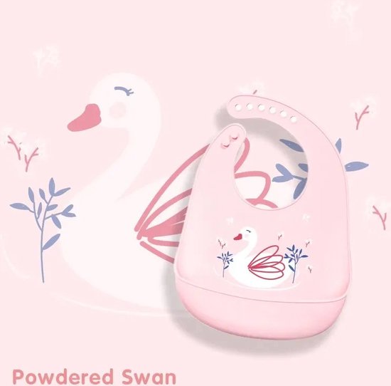 Slabbetjes baby - Baby slabbetjes siliconen - baby slabbetjes waterproof - baby servies - Roze van Aitje's.