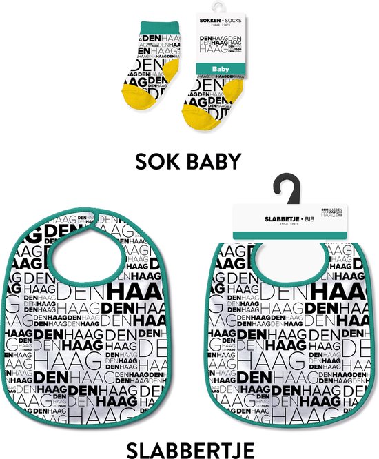 Slabbetjes en sokken met tekst - Baby cadeautjes en kraamcadeautjes - Den Haag van Merkloos