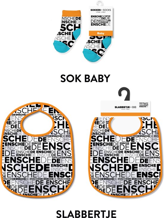 Slabbetjes en sokken met tekst - Baby cadeautjes en kraamcadeautjes - Enschede van Merkloos