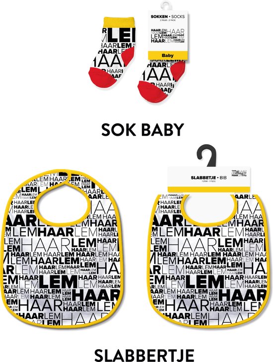 Slabbetjes en sokken met tekst - Baby cadeautjes en kraamcadeautjes - Haarlem van Merkloos