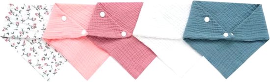 Slabbetjes Lalieloe - Blossom - Bandana - 5 stuks - Verstelbaar van Lalieloe