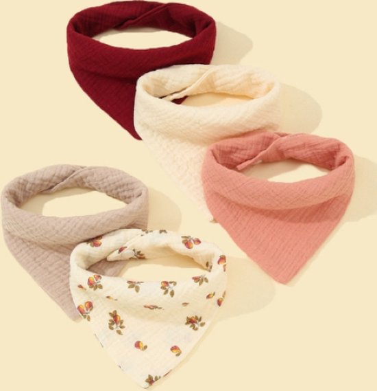 Slabbetjes Lalieloe - Hydrofiel - 5 stuks - 0-2 jaar - Verstelbaar van Lalieloe