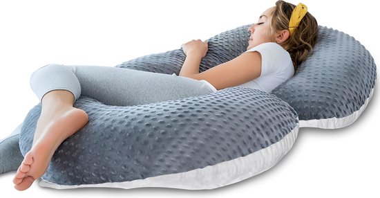 Sleepcomfort - C-Vorm Zwangerschapskussens - Zwangerschapskussen -Zijslaapkussen – Voedingskussen – Body Pillow - lichaamskussen - 150x70cm van Sleepcomfort