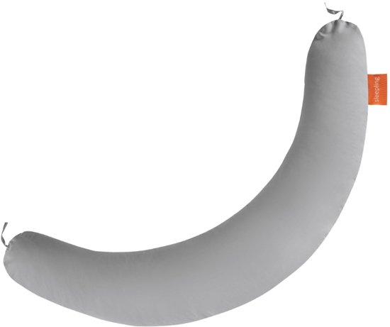 sleepling voedingskussen 40 x 190 cm, zwangerschapskussen lang, positioneringskussen, 100% microvezel, wasbaar op 60 graden, Ökotex, grijs van Merkloos